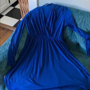 2/$15 Dark blue faux wrap dress